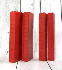 Lego Duplo Red Basic Blocks Replacement Pieces Lot Of 48 Pcs 2” & 4”
