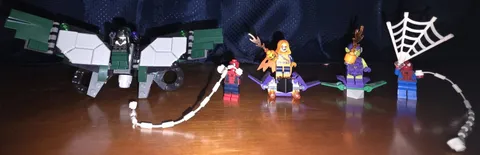 Lego mini-figs Spider-Man Vulture with Jetpack Homecoming Hobgoblin Green Goblin