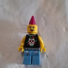 LEGO Series 4 Collectible Punk Rocker Minifigure Mohawk Geniune 2011