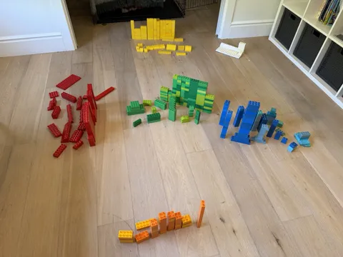 LEGO DUPLO Large Building Brick Parts Lot Red Blue Green Yellow White Orange