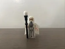 Lego Saruman Minifigure Staff Long Robes Tower of Orthanc Sealed Hair & Cape