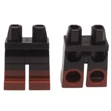 LEGO 2x Minifigure Legs Reddish Brown Boots Dual Mold Genuine
