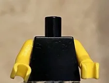 LEGO Black Minifig Torso With Yellow Arms And Hands
