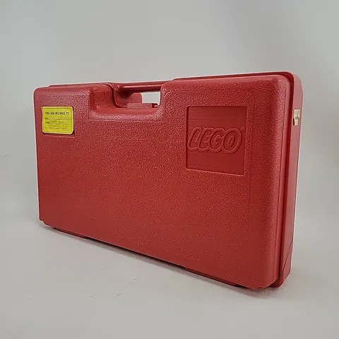 Vintage LEGO Large Red Plastic Storage Carry Case 80's  Used 17 x 10 x 5