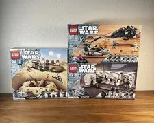Lego Star Wars Lot 75396 Skiff Sarlaac 75387 Tantive 40755 Dropship Retired Gift