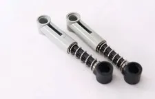 Lego Technic Parts: Shock Absorber Set, 6.5L, Part# 89953, Black Rod w/ Lt Gray