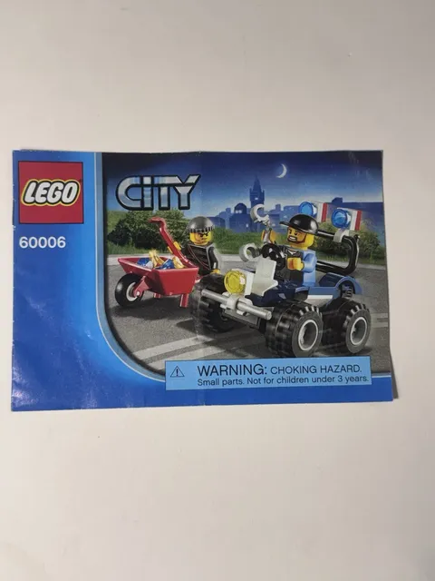 LEGO (60006) CITY: Police Atv -Retired - Cops Robbers Buggy INSTRUCTIONS ONLY