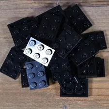 LEGO 3021 Black Plate 2 x 3 Plate Qty 25