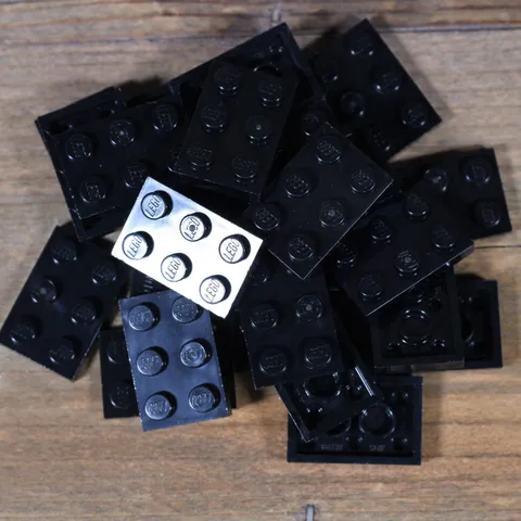 LEGO 3021 Black Plate 2 x 3 Plate Qty 25