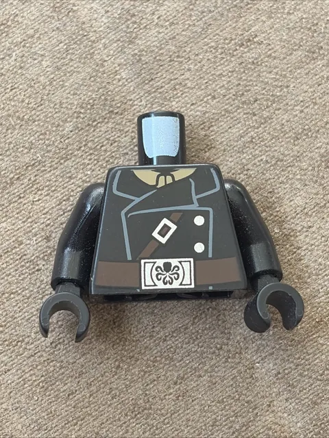 LEGO - Minifig Torso Jacket w/ Brown Strap & Silver Buttons - Hydra Belt Buckle