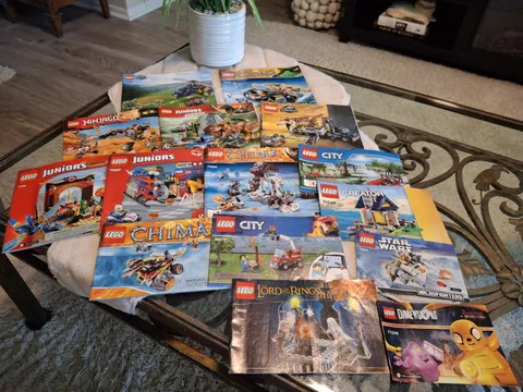 Lot 15 LEGO Manuals Instructions Booklets Star Wars Jurassic Lord Of The Rings 