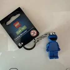 LEGO Sesame Street Cookie Monster Minifigure Keychain #854146 Rare