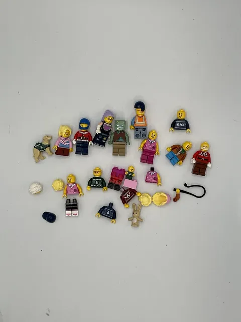 Lego Mini Figure Lot Eight Mini Figures Plus Parts Minecraft Christmas Sweaters