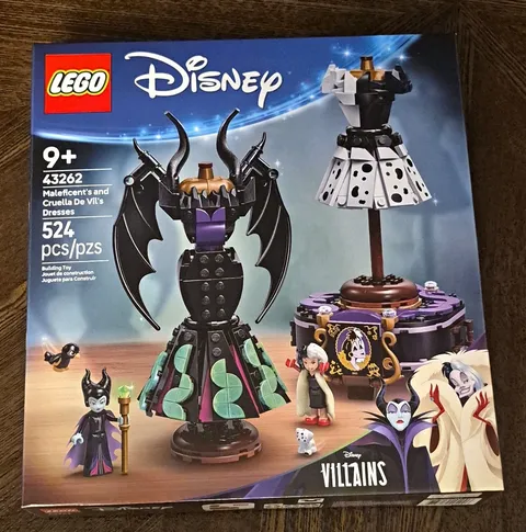LEGO Disney 43262 Maleficent & Cruella De Vil Dresses 524pcs Rotating Sealed NEW