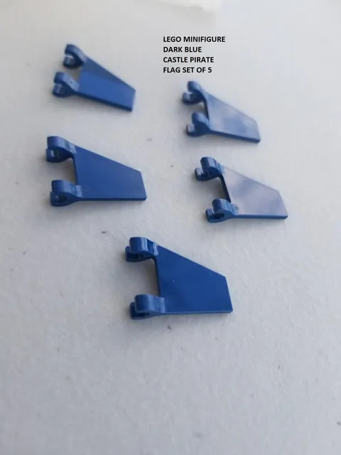 LEGO Minifigure Dark Blue Castle Pirate Flag Set of 5