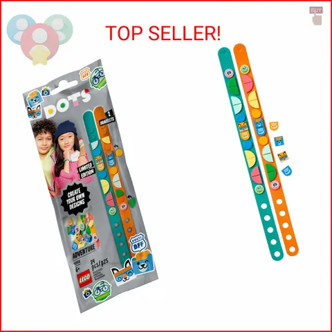 LEGO DOTS Adventure Bracelets 41918 Top DIY Craft Bracelet Toy Kit for Kids, New