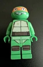 LEGO TMNT Teenage Mutant Ninja Turtles Michaelangelo Grin Minifig