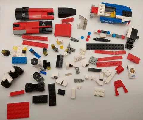 Mixed Lot LEGO Pieces – Assorted Bricks, Parts & Mini Builds – Police Parts