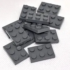 LEGO Parts - Dark Bluish Gray Plate 2 x 3 - No 3021 - QTY 11