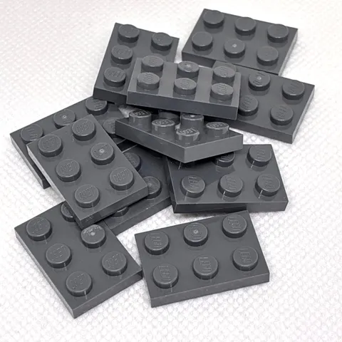 LEGO Parts - Dark Bluish Gray Plate 2 x 3 - No 3021 - QTY 11