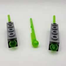 LEGO Projectile Launcher 1 x 4 Spring Shooter 15301c01 x2 with 4 Arrows Green