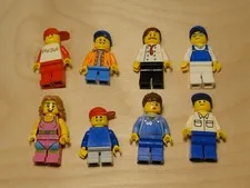 LEGO Lot of 8 Minifigures City Town People Random Woman Kid
