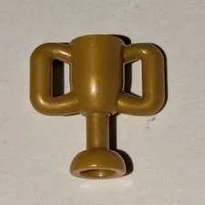 LEGO PEARL GOLD TROPHY CUP SMALL MINIFIGURE ACCESSORY PIECE PART # 10172 AWARD