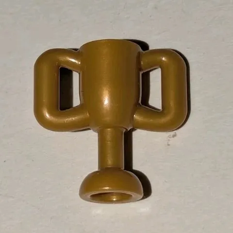 LEGO PEARL GOLD TROPHY CUP SMALL MINIFIGURE ACCESSORY PIECE PART # 10172 AWARD