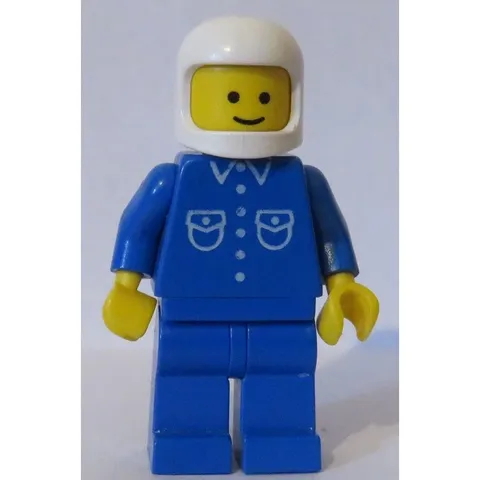 LEGO Vintage Shirt, 6 Buttons - Blue, Blue Legs, White Classic Helmet inv.573