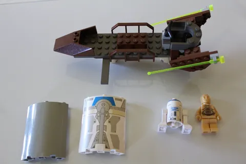 LEGO Star Wars Vintage INCOMPLETE Sets w/ C-3PO & R2D2 Minifigures