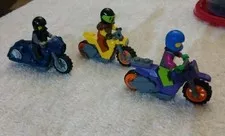 Lego Minifigure Lot Of 3 Minifigs Stunt Bike Racers City 100% Lego 