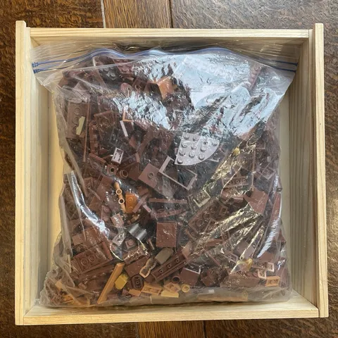 2+ Lb Bag Of Dark/Light/Reddish Brown LEGO Pieces Bricks Random Parts