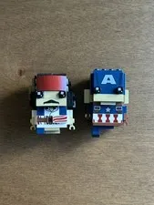 LEGO Jack Sparrow  +Captain America Brickheads  (INCOMPLETE)