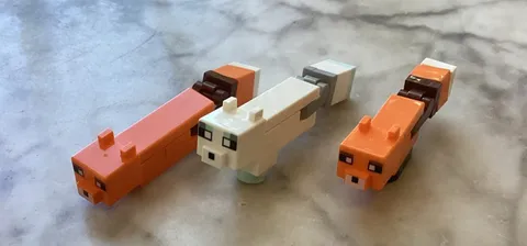 Lego Minecraft Foxes Incomplete foxes. Minecraft The fox house.
