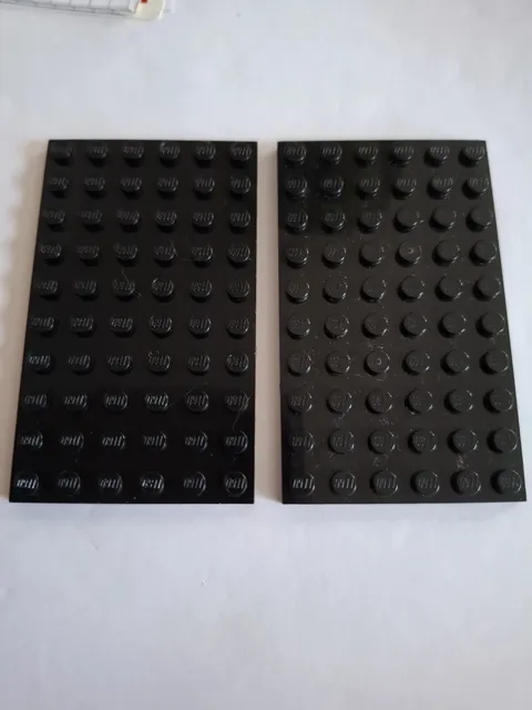 No 405.  2x Lego plate 6x10.  3033 Black