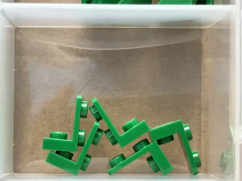 LEGO Parts - Green Bracket 1 x 1 - 1 x 2 Inverted - No 73825 - QTY 5