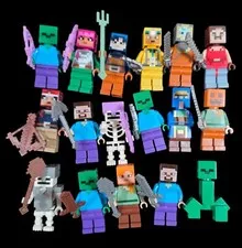 Lego Minecraft Minifigure Lot Of 17