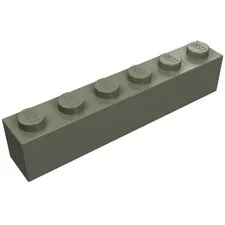 LEGO Part 3009 - Dark Gray Brick 1 x 6