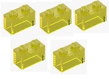LEGO ® 5x brick 1x2 transparent yellow 35743 element 6514265 yellow window brick