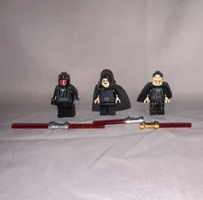 LEGO Star Wars Minifigures Darth Maul Emperor Palpatine w/ Lightsabers