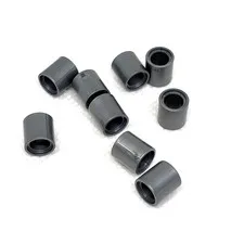 LEGO Parts - Flat Silver Technic, Liftarm Thick 1 x 1 Spacer - No 18654 - QTY 9
