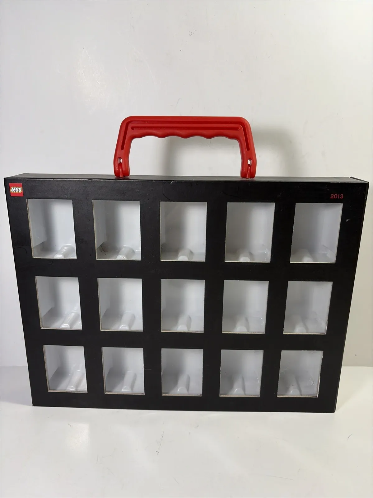 LEGO Minifigure Collector's Box Carry Case with Handle Fits 15 Figures no tiles