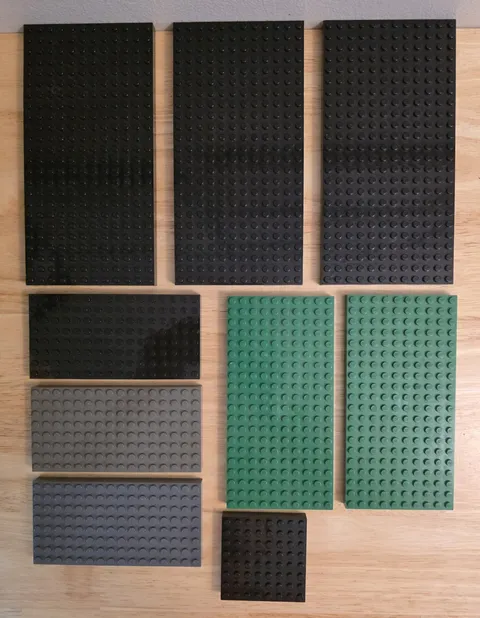 Lego Lot of 3 Brick 12 x 24 Black Thick Plate 30072 Castle Star Wars + Extras!