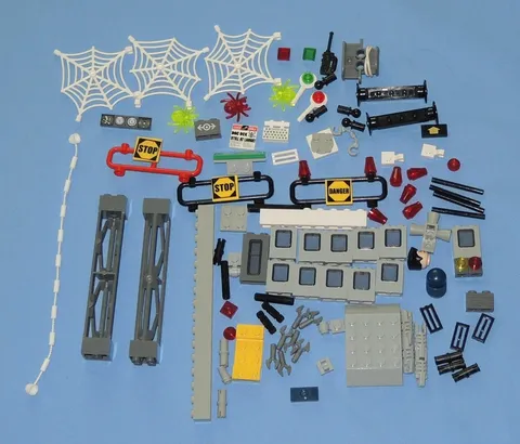 LEGO Spiderman Train Recue Pcs from 4855~White Webs,Spiders,Wheels,Windows,Bands