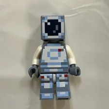 Lego Minecraft Minifigure Skin 4 Pixelated Bright Light Blue Spacesuit 853610!