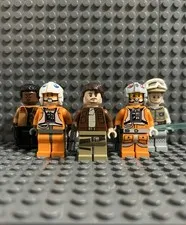 LEGO Star Wars minifigure lot of 4 Rebel Pilots x2 Hoth Soldier w/ weapons