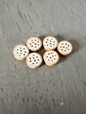 LEGO 98138pb014 Medium Nougat Tile Round 1x1 Frosted Sprinkle Cookie 6 Pieces