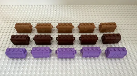 (15) LEGO Pirate Treasure Chest Lot-purple, Tan, Dark Brown