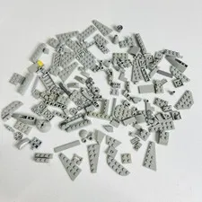 Vintage 1980's Lego Brick Lot Gray  Building Block Pieces As Pictured