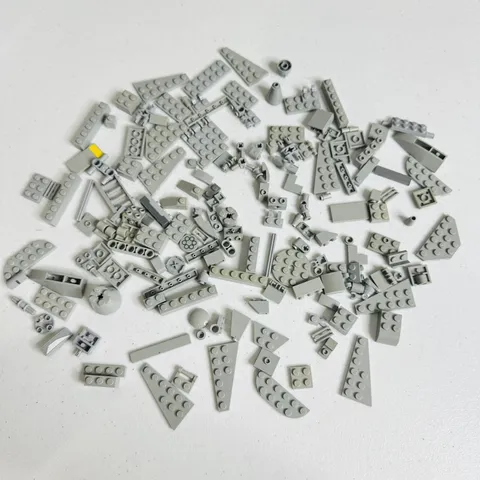 Vintage 1980's Lego Brick Lot Gray  Building Block Pieces As Pictured